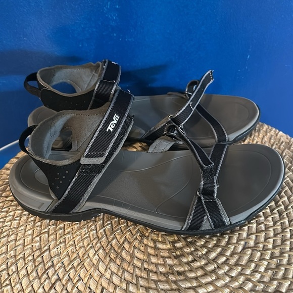Women’s Tiva Black Velcro Strap Active Sport Hiking Water Sandals Size 10 - Picture 5 of 6